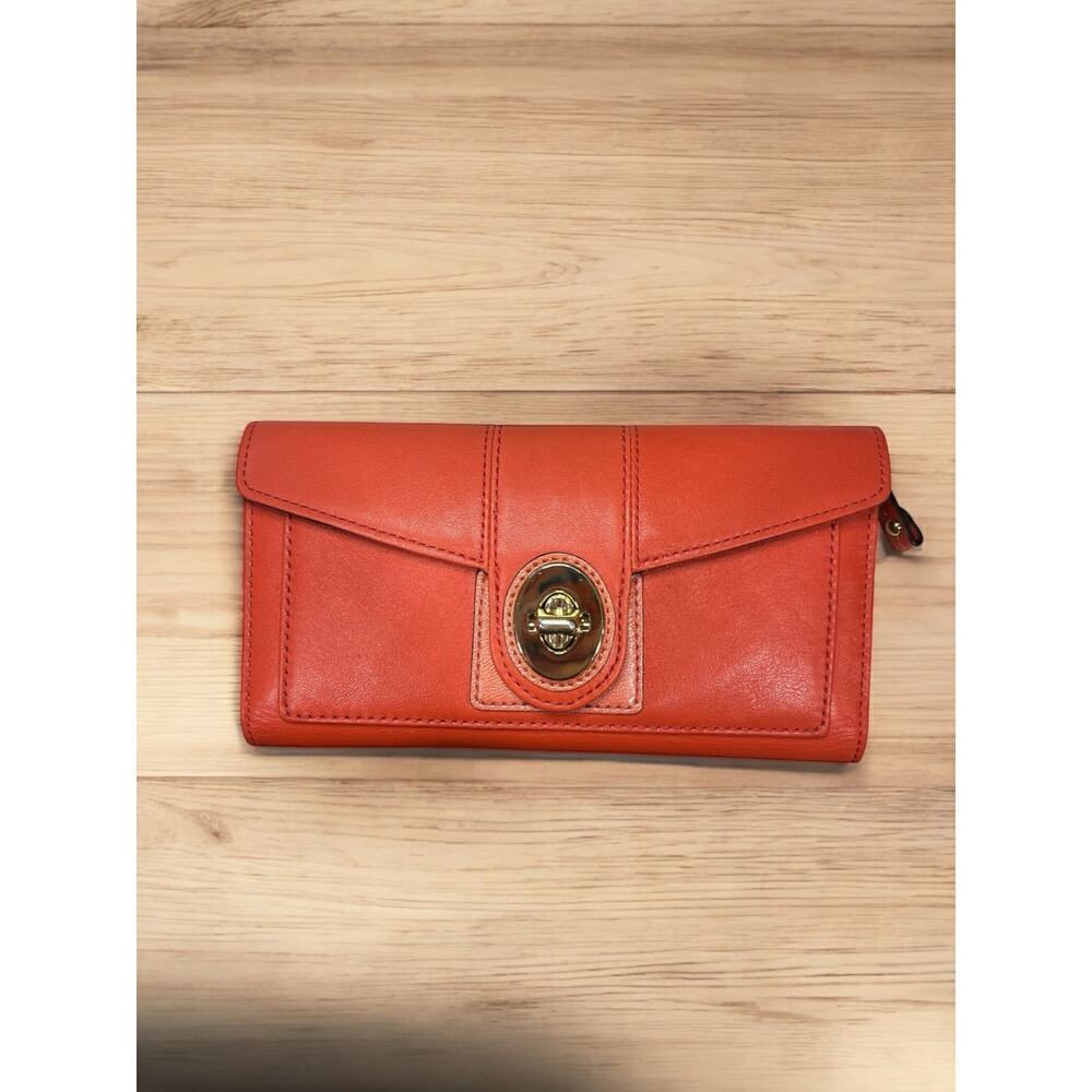 Y2K Coach Ashley Turnlock Leather Envelope Wallet - Picture 9 of 9